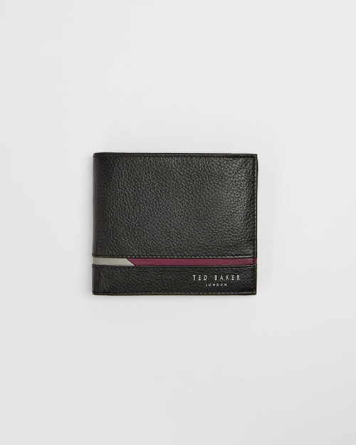 Striped Leather Wallet