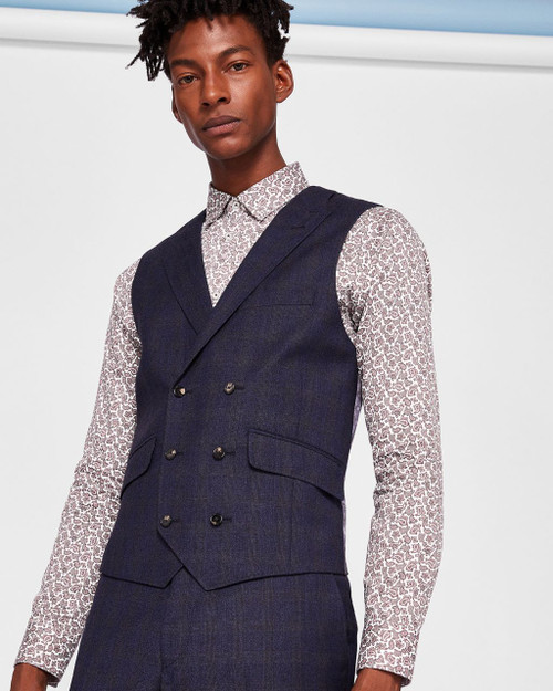 Sterling Checked Wool Waistcoat