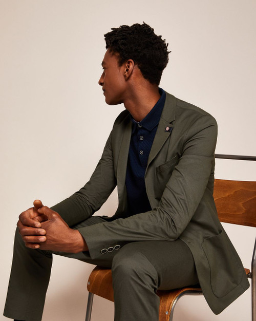 Piece-dyed Cotton Blazer