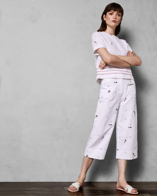 Stitch Detail Culottes