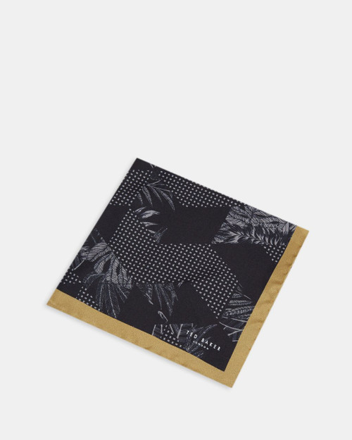 Tonal Jacquard Pattern Silk Pocket Square