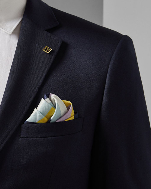 Stripe Silk Pocket Square