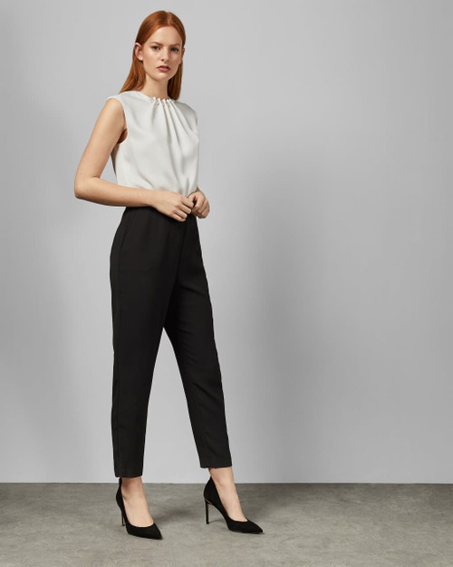 Pearl Neck Detail Jumpsuit