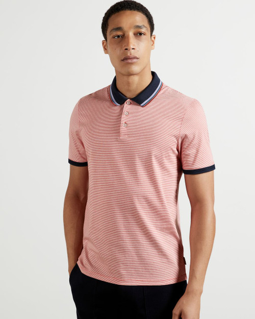 Striped Cotton Polo Shirt