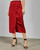 Split Hem Midi Wrap Skirt