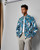 Leaf Print Bomber Jacket