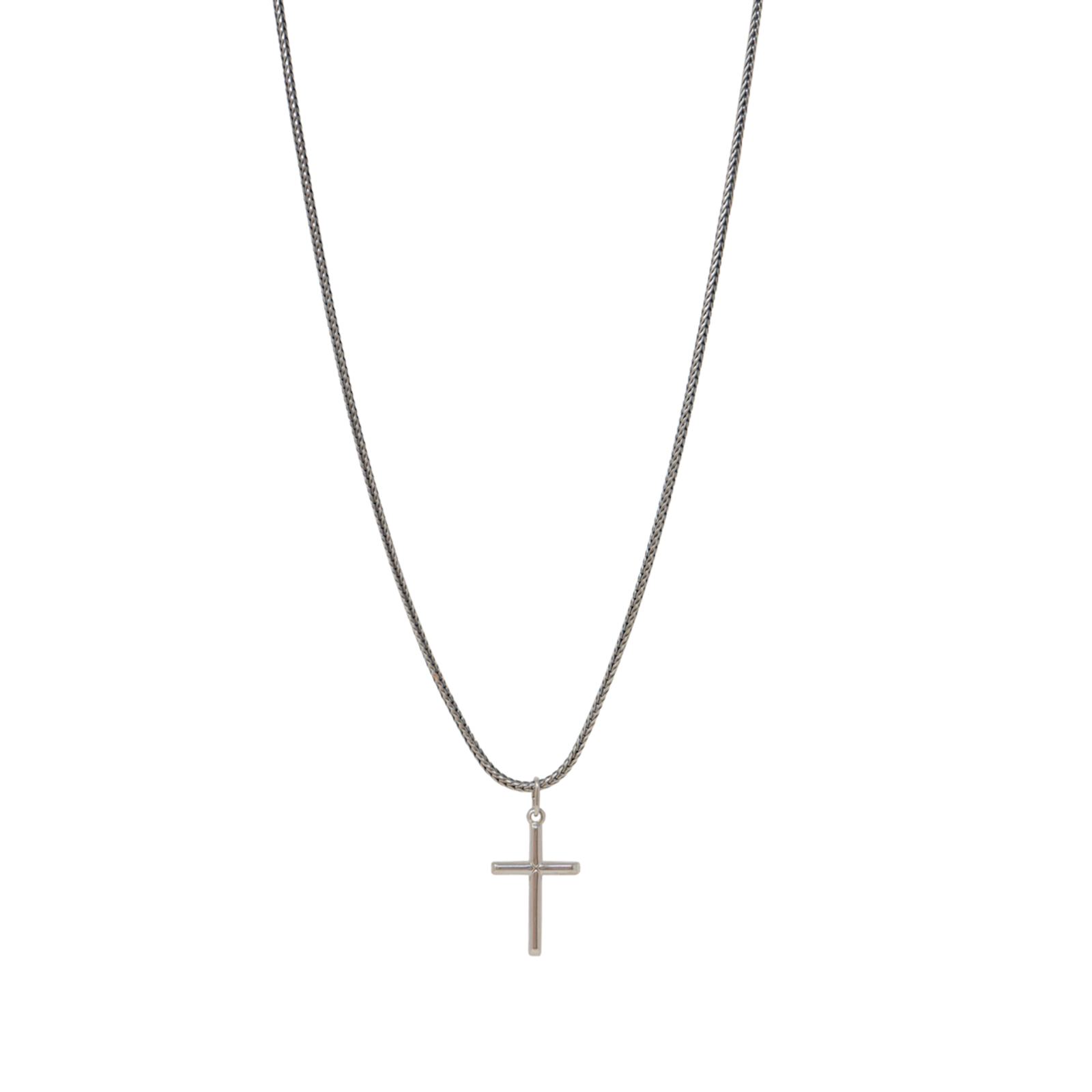 Solid Bronze Rustic Mens Cross Necklace - Sterling Chain Men's Gift | 2  Sisters Handcrafted