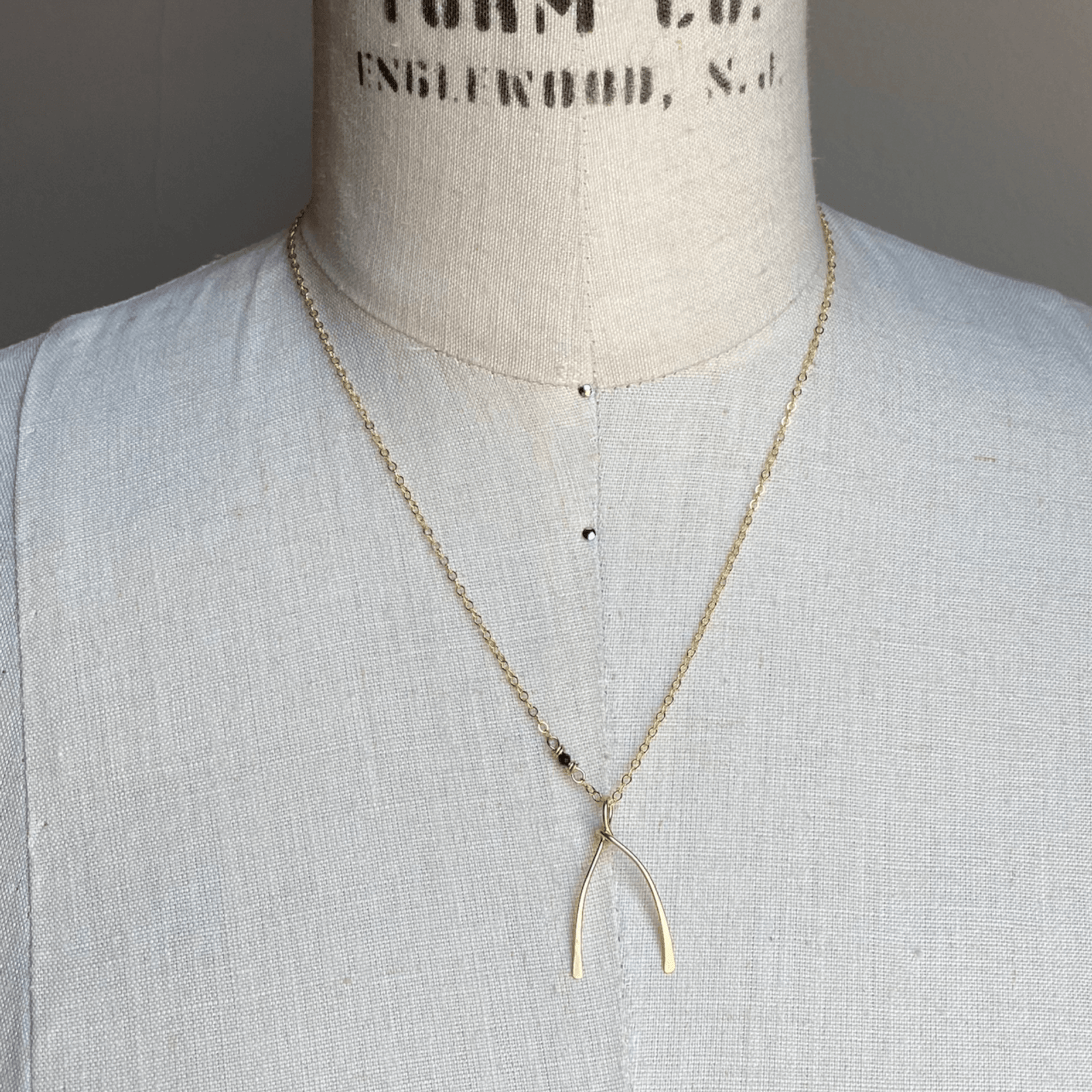 Diamond Wishbone Necklace – Rhea Noa Jewelry