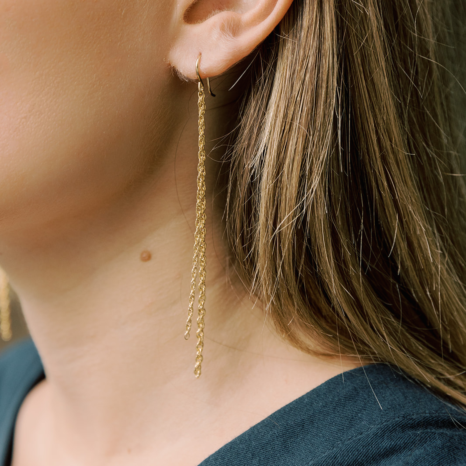 Petite Pearl Threader Earrings – Evorly