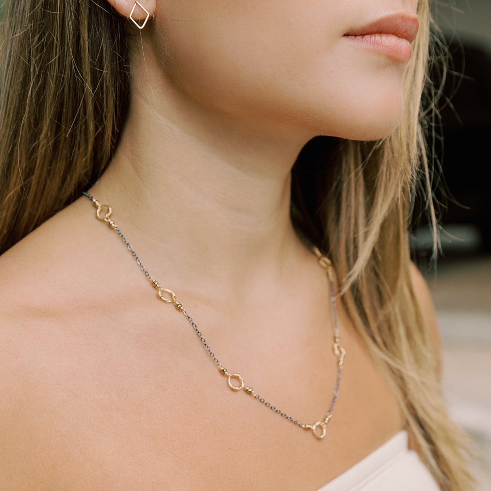 Lillian Mid-Length Mixed Metal Necklace