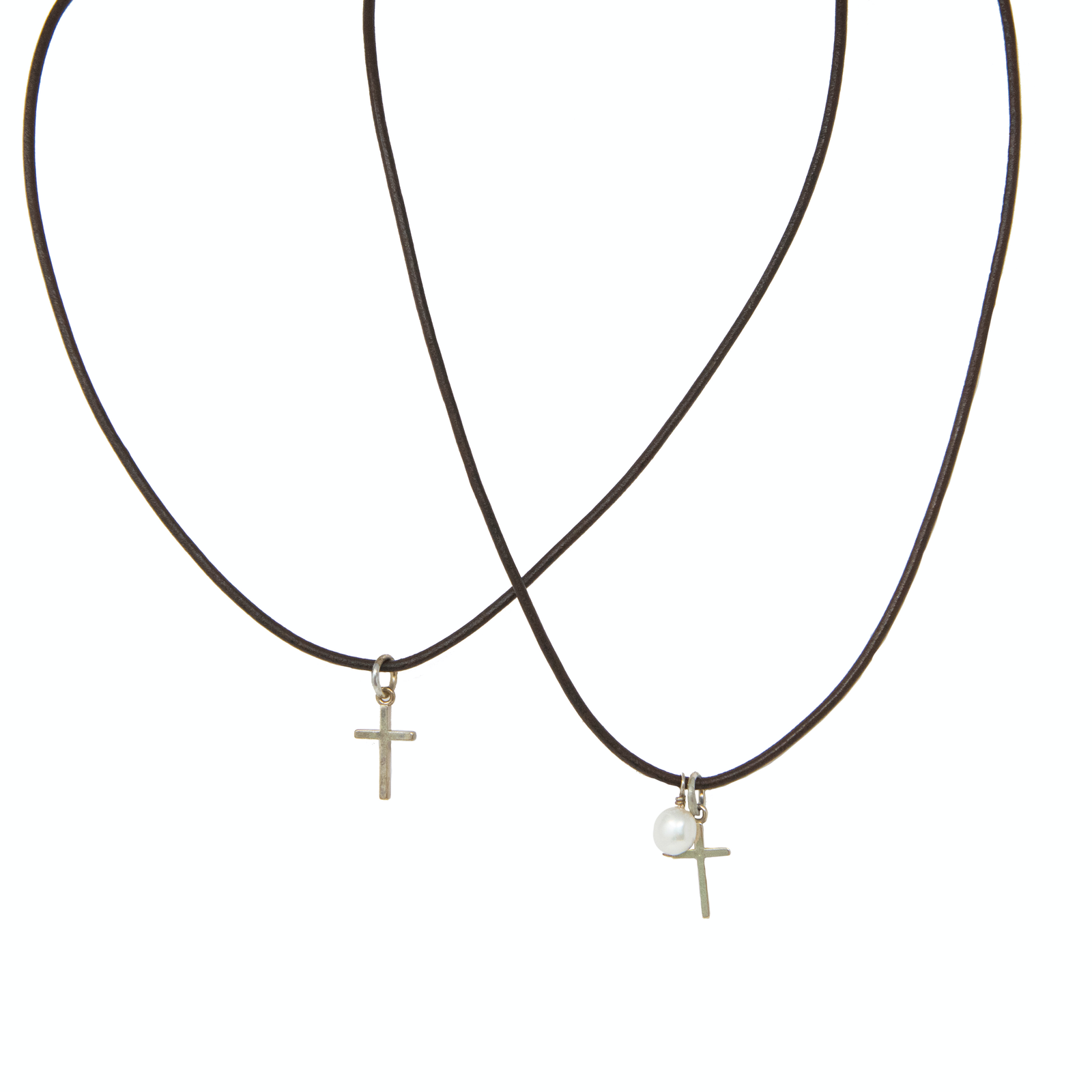 Men's Sawo Wood Cross Pendant Necklace with Cotton Cord - Natural Blessing  | NOVICA