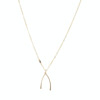 Buy Gold Plated Wishbone Pendant Necklace Gold Plated on 925 Sterling  Silver Silver Adjustable Necklace 1618 Gold Wishbone Online in India - Etsy