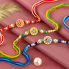 Three Colourful Rakhi Set - For UK