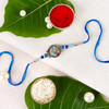 Blue Multicolour Beads Rakhi - For UK