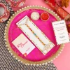 Elegant Rakhi with Puja Thali - For UK