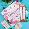 Luxury A D Rakhi with Rose Violet Signature Collection - For UK