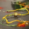 Premium Yellow Floral Design Rakhi - For UK