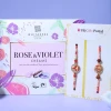 Ganesha Rakhi Set with Rose & Violet Creams - For UK