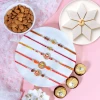 Shiv & Ganesha Five Rakhi Set Combo - For UK