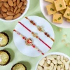 Ethnic Rakhi Set with Sweets, Dry Fruits & Ferrero - For UK
