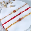 Auspicious Rudraksha Colourful Rakhi Set - For UK