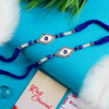 Designer Diamond Set of 2 Evil Eye Rakhi - For UK