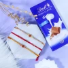 Rudraksha Set of 3 Rakhi Set with Lindt - For UK