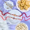 Auspicious Sikh Rakhis with Soan Papdi & Cashew - For UK