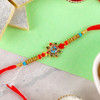 Floral Rakhi with Haldiram Kaju Katli & Almond - For UK