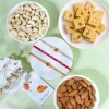 Rudrsksha Set of 3 Rakhi Sweet Hamper - For UK
