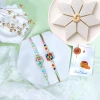 Alluring Rakhi Set with Kaju Katli - For Europe