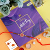 Square Fancy Rakhi with Cadbury Chocolate - For UK