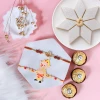 Ganesha Kids & Trishul Rakhi Set Gift Hamper - For UK