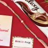 Graceful Beads Rakhi with Galaxy Chocolate - For UK