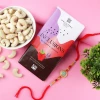 Floral Shape Rakhi with Chocolate & Cashew - For UK