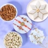 Set of 3 Ganesha Rakhi with Kaju Katli Hamper - For UK