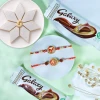 Ganesha Rakhi Set with Kaju Katli & Chocolates - For Australia
