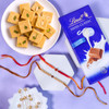 Appealing Rakhi with Soan Papdi & Lindt Chocolate - For Australia