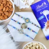 Set of 3 Floral Rakhis Dry Fruit Liindt Combo  - For Europe
