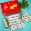 Enticing Good Luck Rakhi Set Hamper - For USA