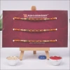 Rudraksha Rakhi Gift Pack with Kaju Katli- For India