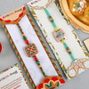 Alluring Rakhi Set with Motichoor Ladoo - For UK