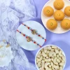 Radhe Krisha Rakhi with Sweet & Cashew - For UK