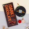 Ganpati Rakhi with Amul Dark Chocolate - For INDIA