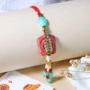 Premium Blue Stone Designer Lumba Bhabhi Rakhi - For UK 