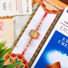 Ganesha Rakhi with Lindt Bar - For USA