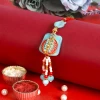 Designer Stone Lumba Bhabhi Rakhi - For USA
