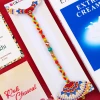 Crystal Beads Rakhi with Lindt Chocolate- For USA