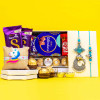 Bhaiya Bhabhi Rakhi with Unicorn Kids Rakhi and Chocolate Hamper - For INDIA