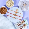 Kids Ganesha Rakhi Set with Kaju Katli & Chocolate - For UK